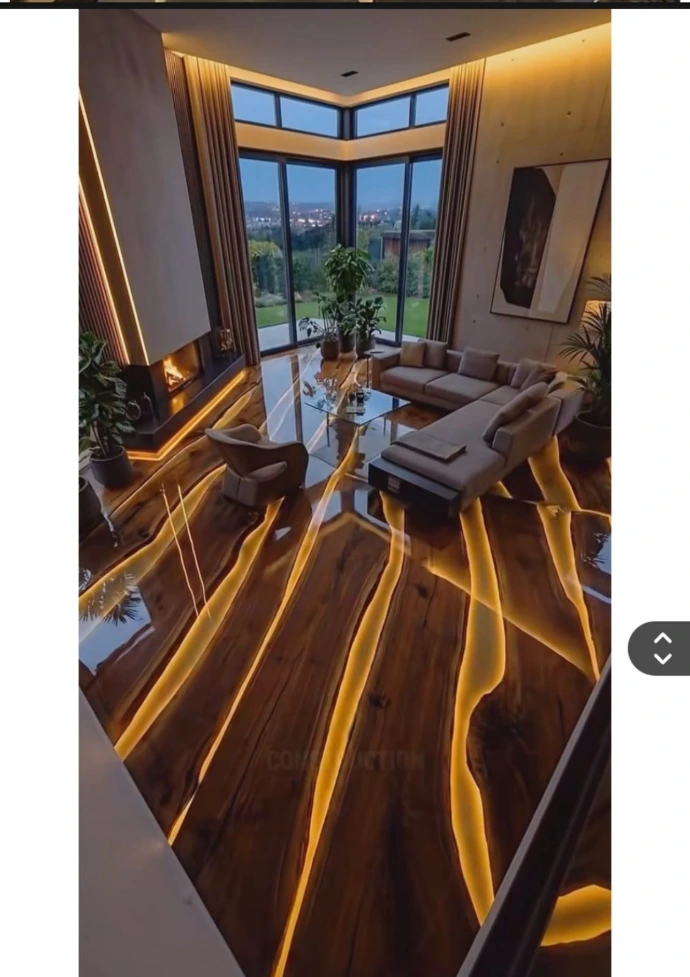 3D Epoxy flooring with lighting