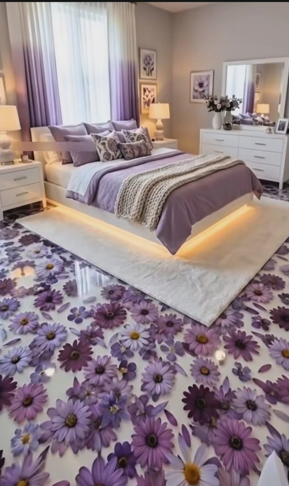 Printed metallic epoxy flooring