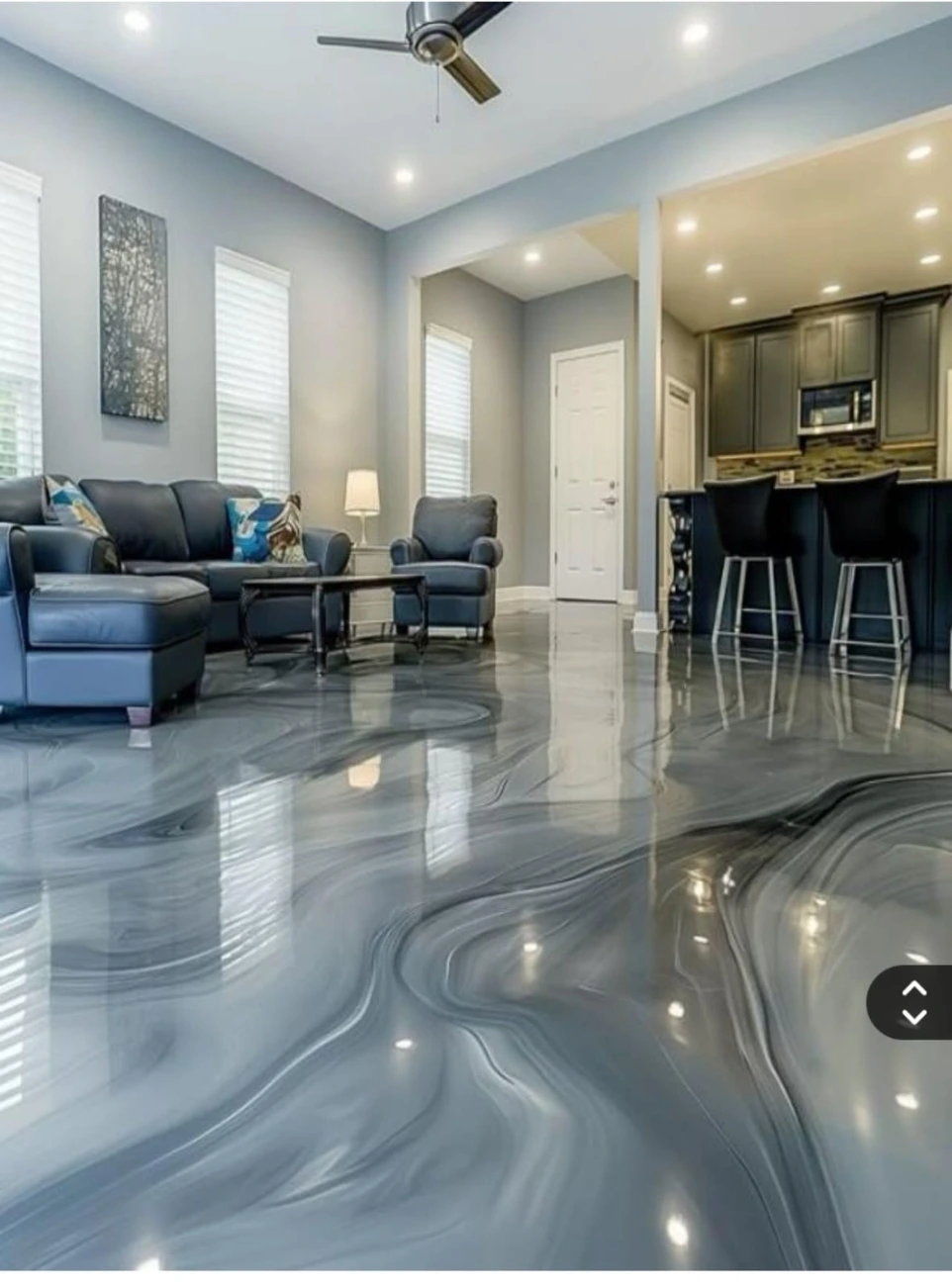 Metallic epoxy flooring