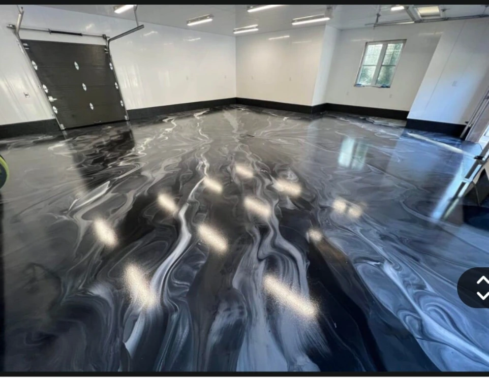 Metallic epoxy flooring